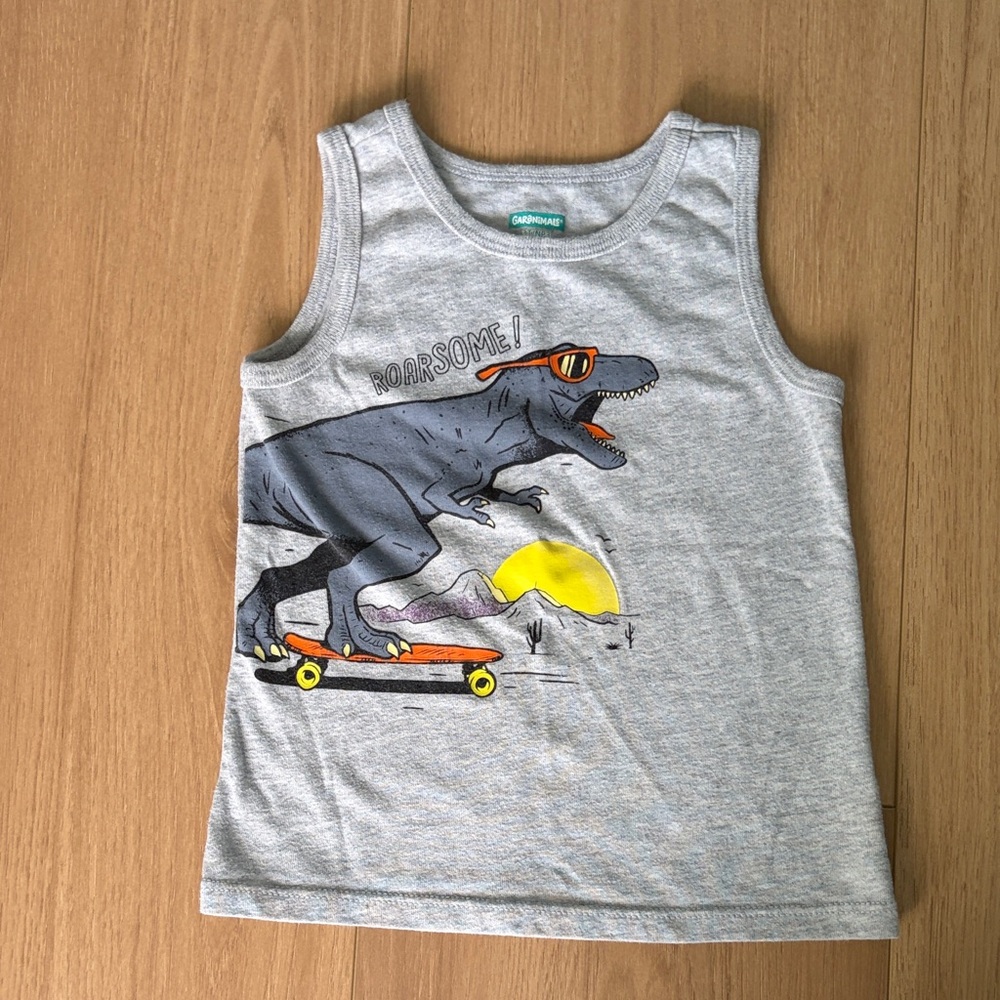 Garanimals Gray Tank Top with Dinosaur Design